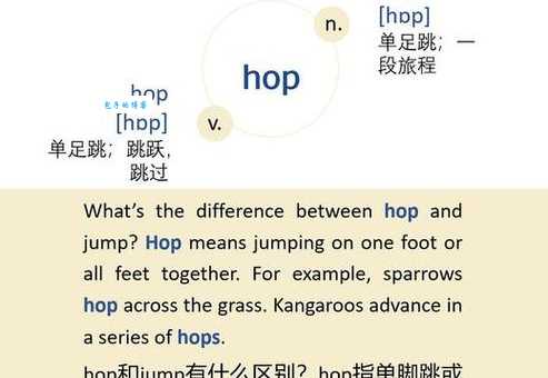 hop在英语里是什么意思？教你如何正确使用这个词