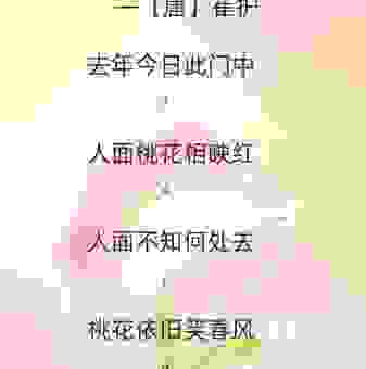 人面桃花是什么意思？探寻这句唯美诗词背后的深意！