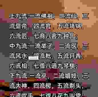 常说的三教九流的意思是什么?简单通俗的解释都在这里!